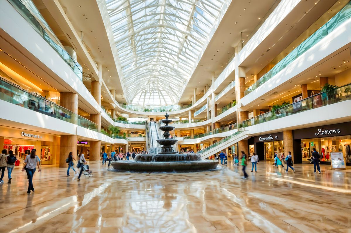 Corretor repleto de franquias em shopping