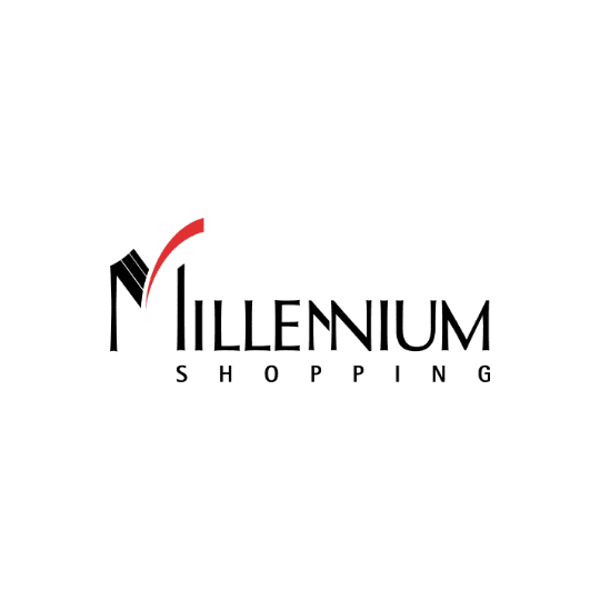 Logo do Millenium Shopping em fundo branco